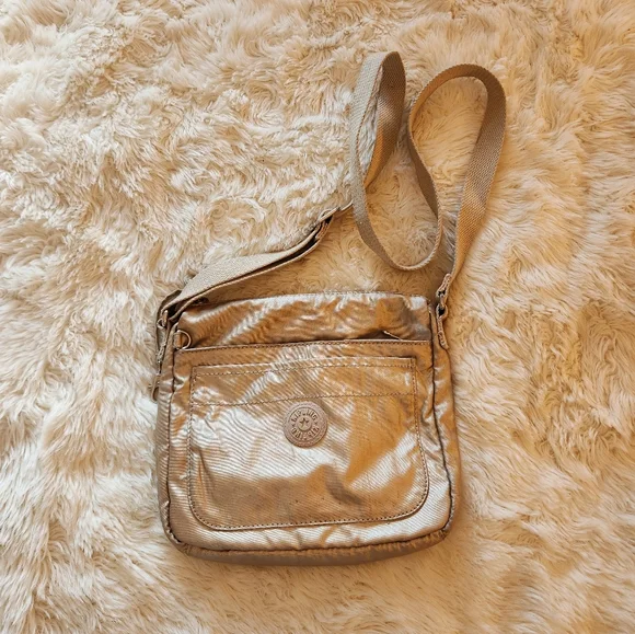 Kipling Golden Metallic Crossbody Shoulder Bag - Picture 8 of 8
